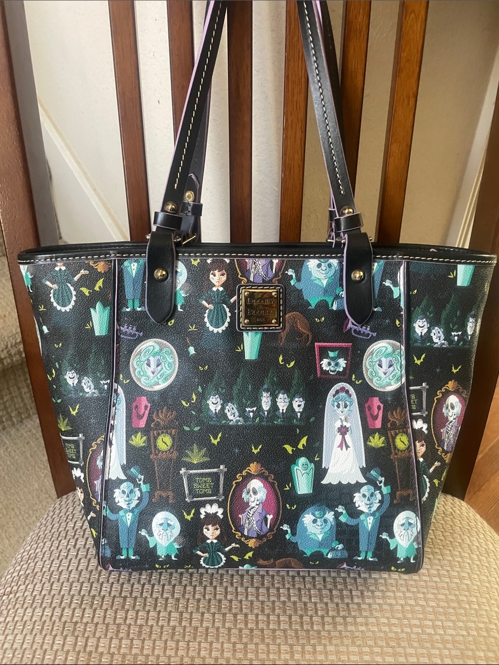 Dooney & Bourke Black Disney Haunted Mansion Tote Bag